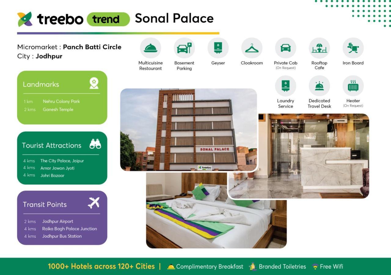 Treebo Trend Sonal Palace 1 Km From Jodhpur Airport ภายนอก รูปภาพ